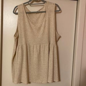 Chic Soul Waffle Knit Babydoll Top 4x